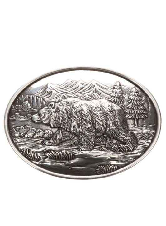 Oval Grizzly Bear Buckle