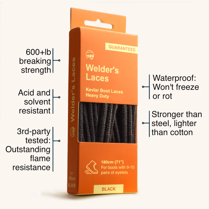 Adventure Andy Welder Laces 63" - Black