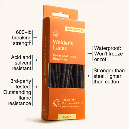 Adventure Andy Welder Laces 63" - Black