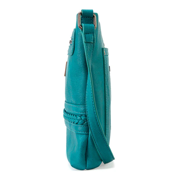 Wrangler Braided Concealed Carry Crossbody - Turquoise - WG97G-9360