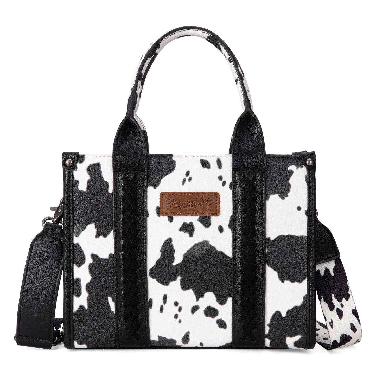 Wrangler Cow Print Concealed Carry Tote/Crossbody - Black - WG133-8120S