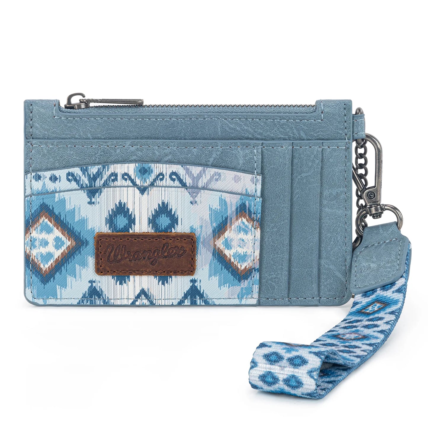 Wrangler Aztec Print Key Chain Wristlet Card Wallet - Jean - WG137-W0092JN