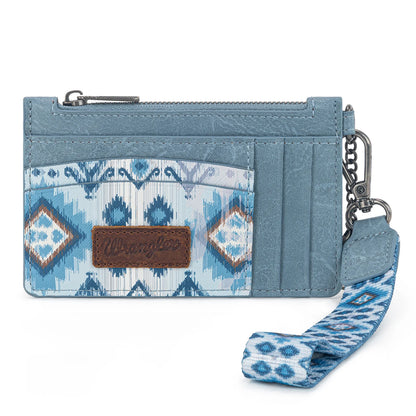 Wrangler Aztec Print Key Chain Wristlet Card Wallet - Jean - WG137-W0092JN