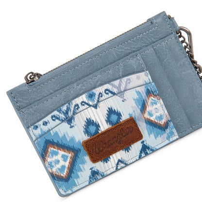 Wrangler Aztec Print Key Chain Wristlet Card Wallet - Jean - WG137-W0092JN