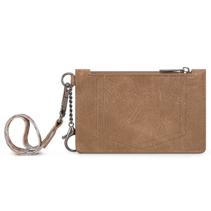 W0092 Wrangler Aztec Print Key Chain Wristlet Card Wallet - Khaki - WG137-W0092KH