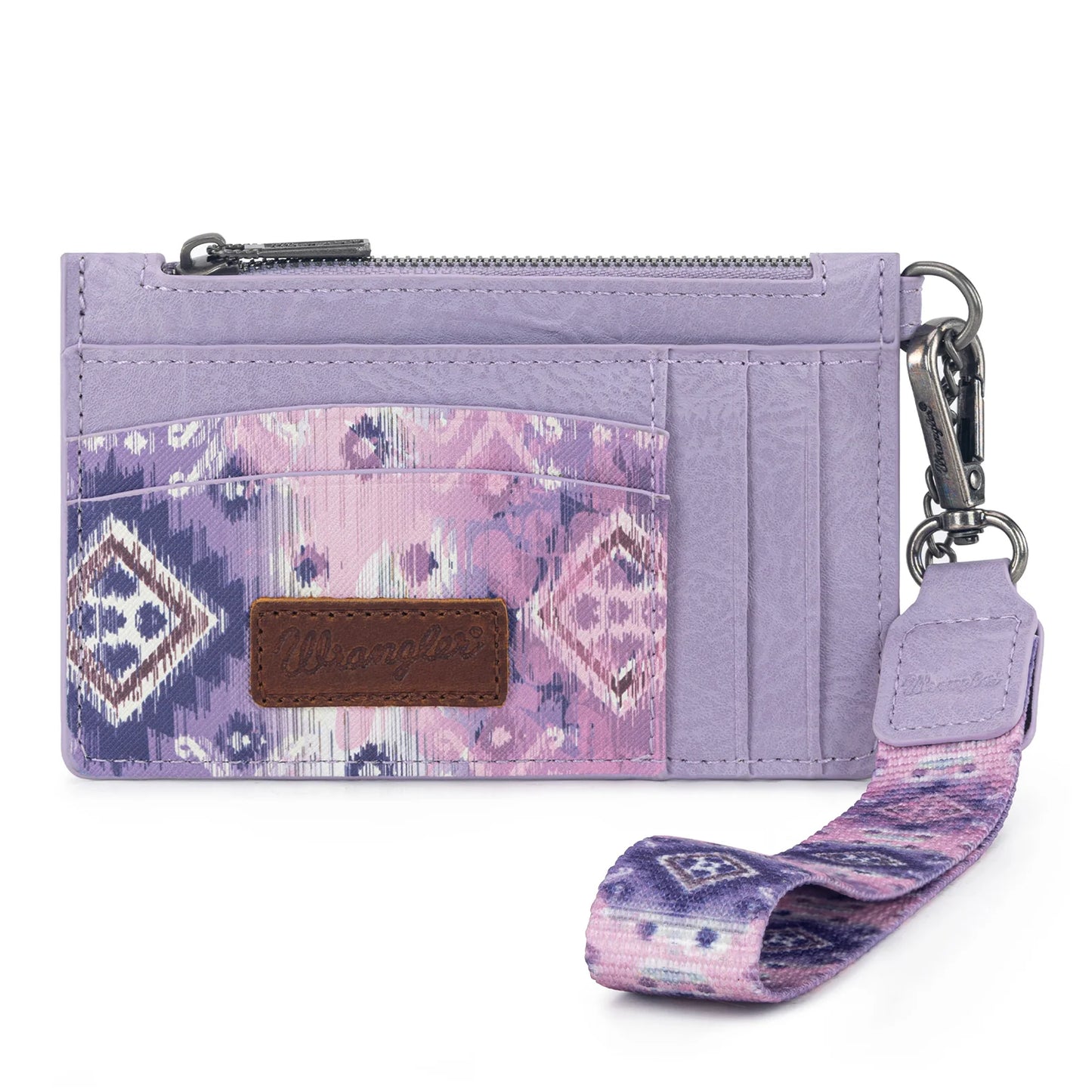 Wrangler Aztec Print Key Chain Wristlet Card Wallet - Purple - WG137-W0092PP