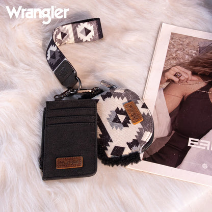 Wrangler Southwestern Art Print Dual Pouch Wristlet