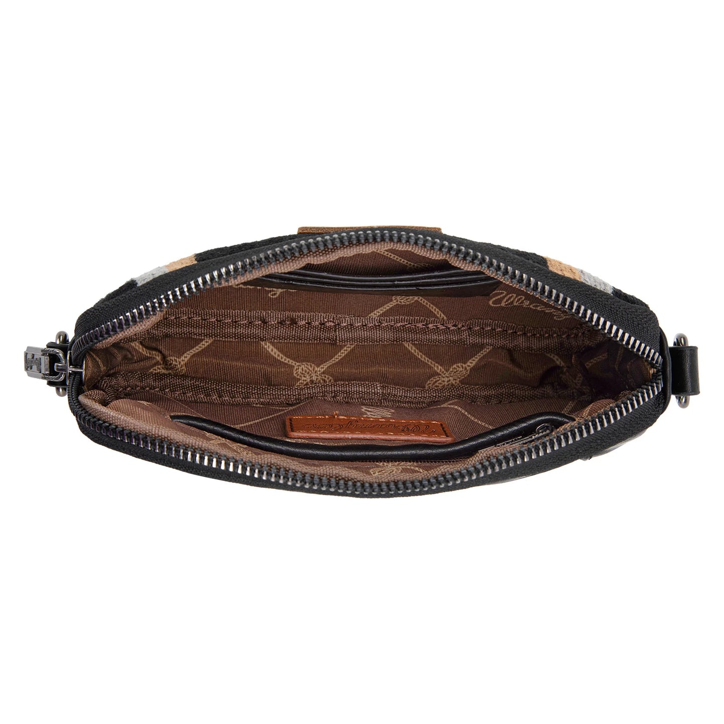 Wrangler Southwestern Knitted Mini Crossbody - Black - WG174-1833BK