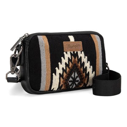 Wrangler Southwestern Knitted Mini Crossbody - Black - WG174-1833BK