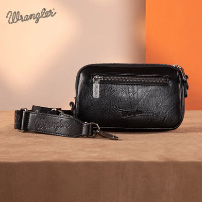 Wrangler Southwestern Knitted Mini Crossbody - Black - WG174-1833BK
