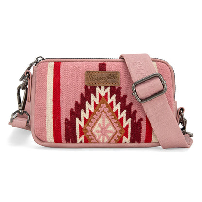 Wrangler Southwestern Knitted Mini Crossbody - Hot Pink - WG174-1833HPK