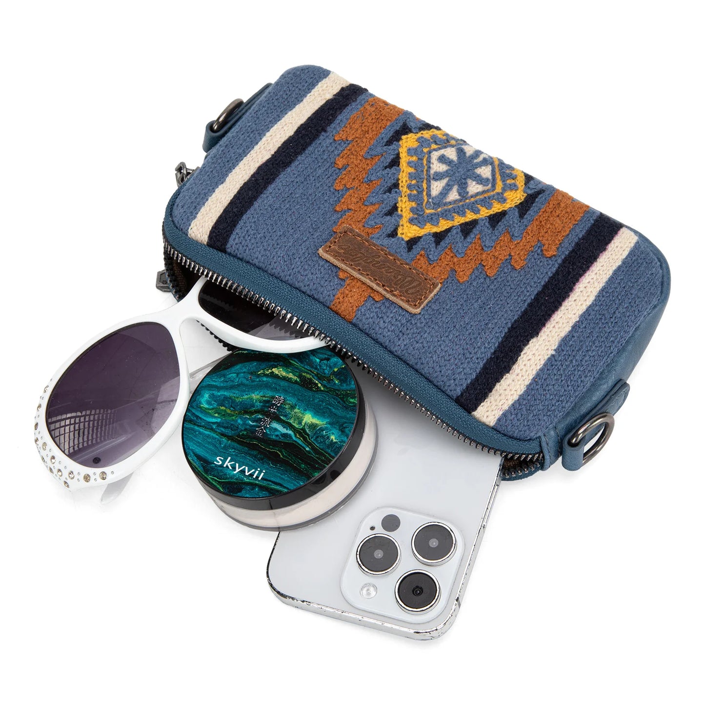 Wrangler Southwestern Knitted Mini Crossbody - Jean - WG174-1833JN