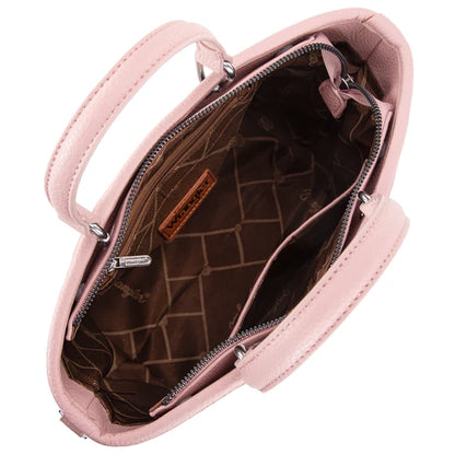 Wrangler Top Handle Tote/Crossbody Detachable Key Ring Card Holder - Pink - WG188-8312PK
