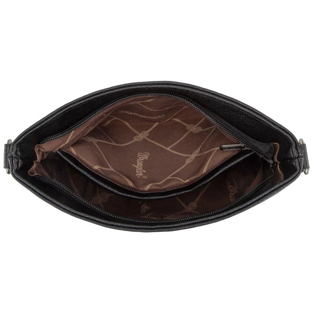 Wrangler Aztec Distressed Print Dual Sided Print Crossbody - WG221-8360