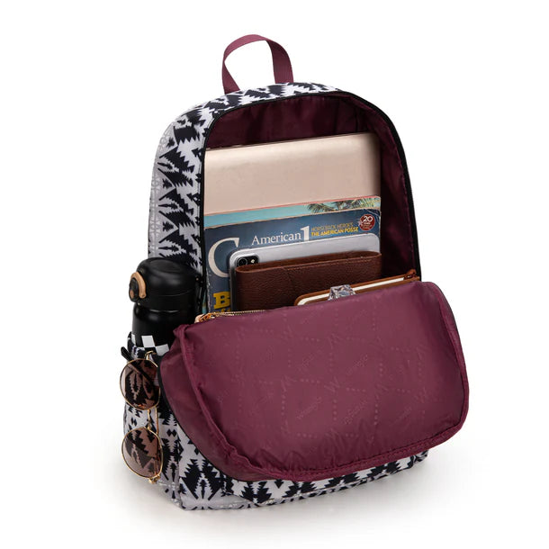 Wrangler Aztec Print Backpack - Black - WG2000-011BK