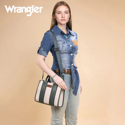 Wrangler Color Block Tote/Crossbody - Green - WG208-8120S
