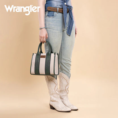 Wrangler Color Block Tote/Crossbody - Green - WG208-8120S