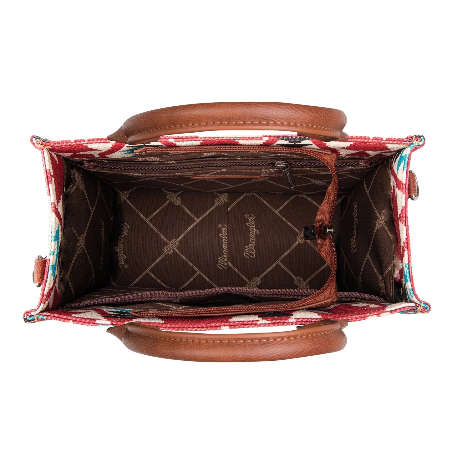 Wrangler Aztec Small Tote/Crossbody - Burgundy - WG2203-8120SWBDY