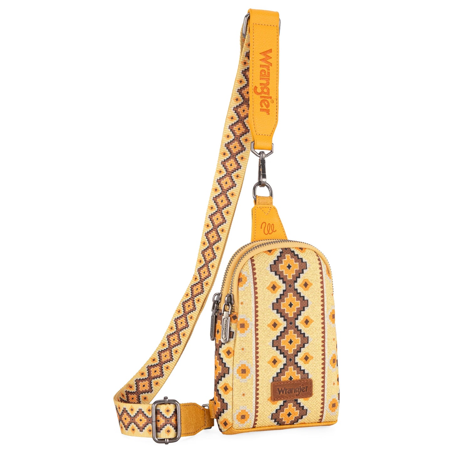 Wrangler Aztec Print Crossbody Sling Chest Bag - Yellow - WG2205-210YL