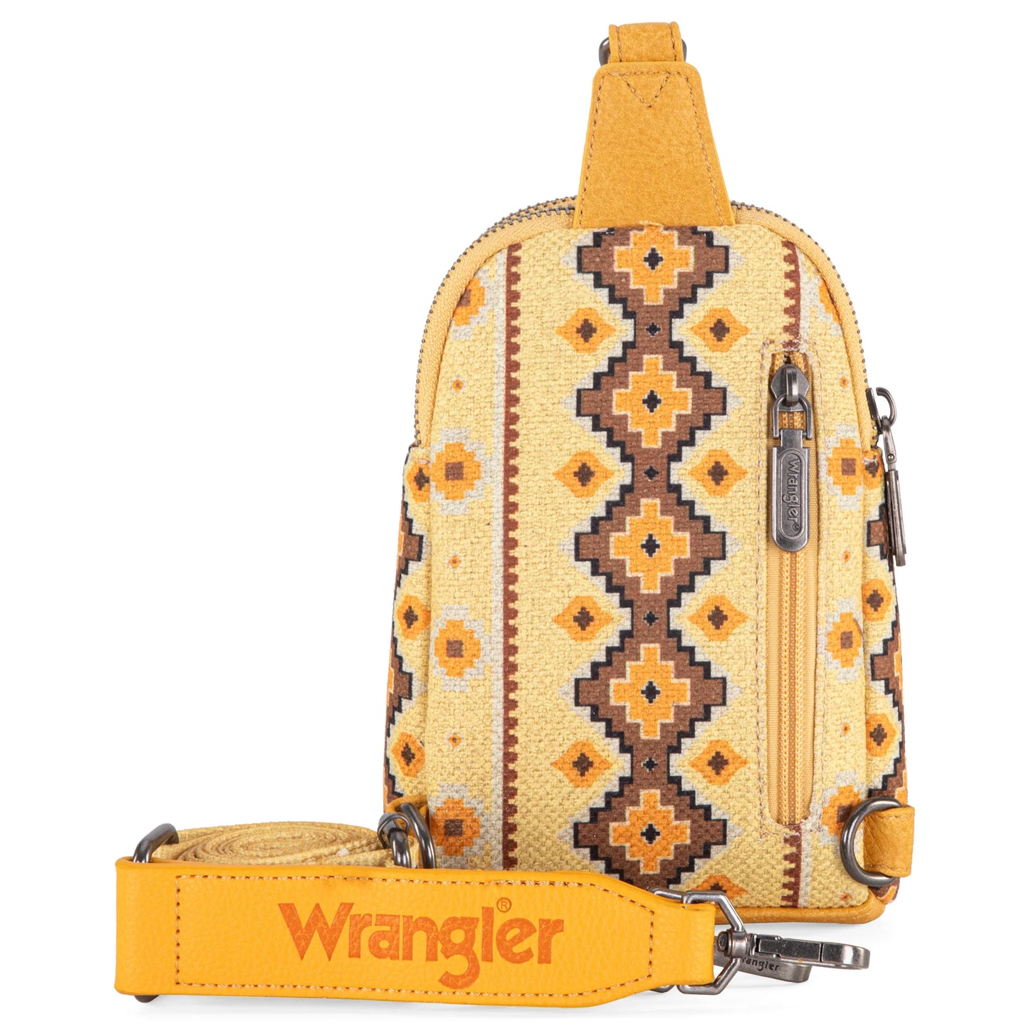 Wrangler Aztec Print Crossbody Sling Chest Bag - Yellow - WG2205-210YL