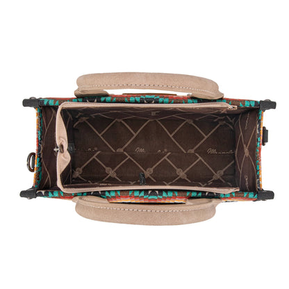 Wrangler Southwestern Pattern Dual Sided Print Tote/Crossbody - Black - WG2211-8120SBK