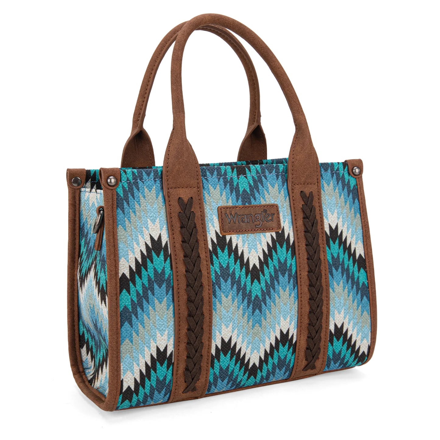 Wrangler Southwestern Pattern Dual Sided Print Tote/Crossbody - Jean - WG2211-8120SJN