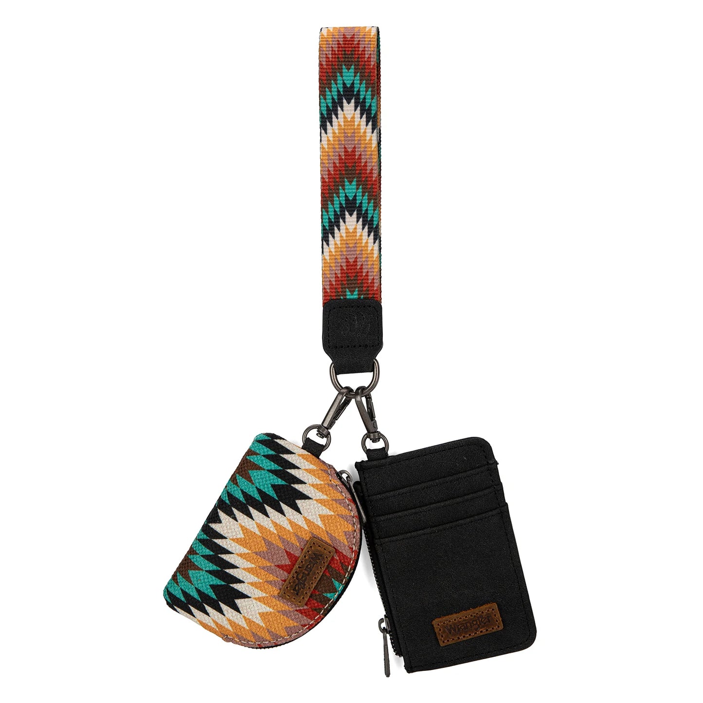 Wrangler Southwestern Art Print Dual Pouch Wristlet