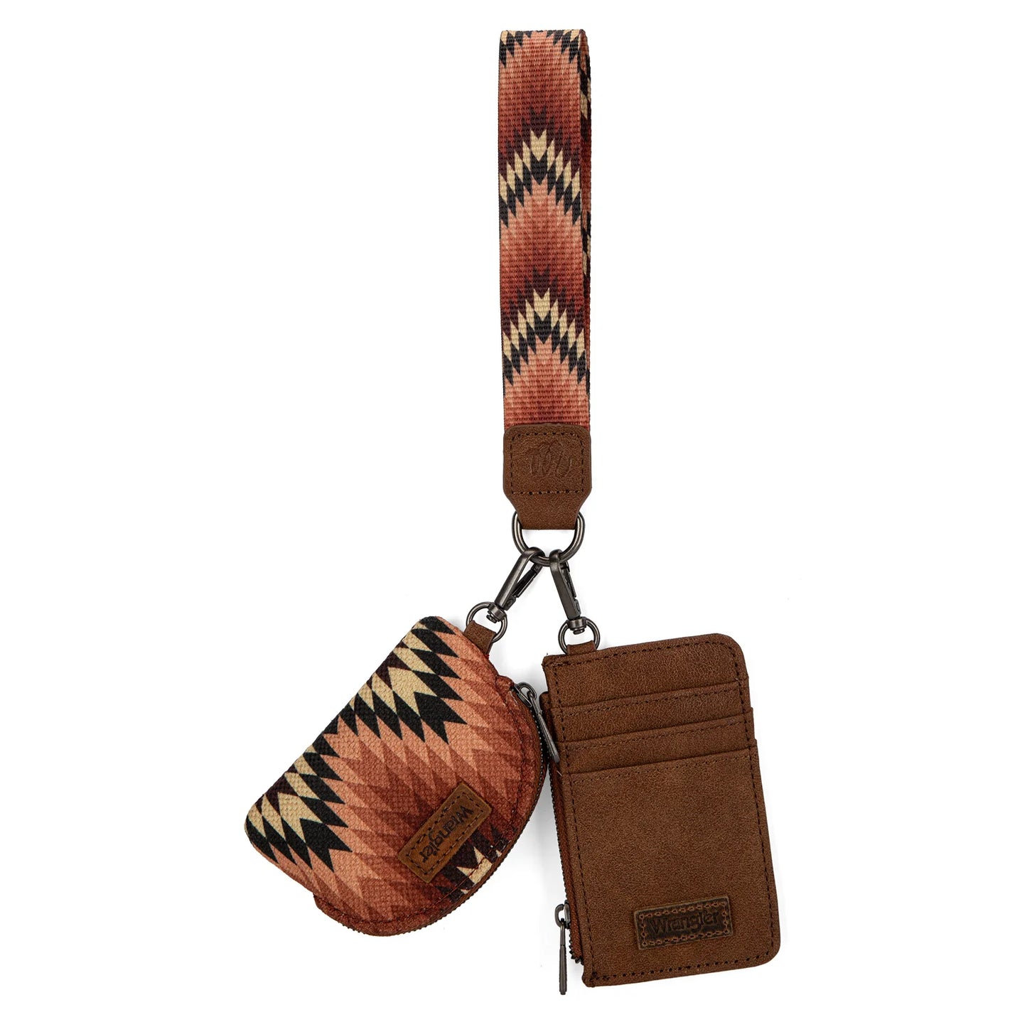 Wrangler Southwestern Art Print Dual Pouch Wristlet