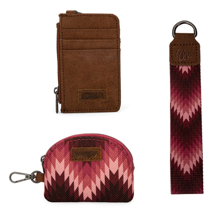 Wrangler Southwestern Art Print Dual Pouch Wristlet