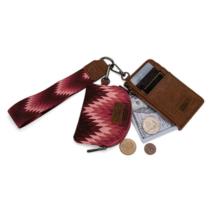 Wrangler Southwestern Art Print Dual Pouch Wristlet