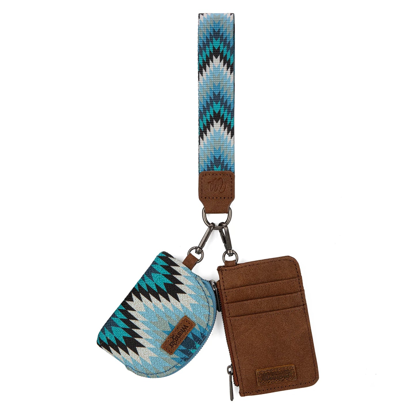 Wrangler Southwestern Art Print Dual Pouch Wristlet