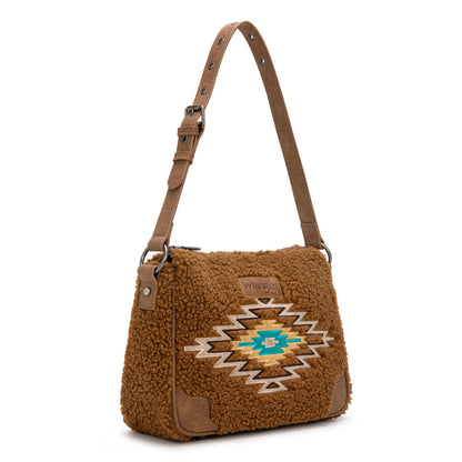 Wrangler Sherpa Aztec Sherpa Hobo/Shoulder Bag - WG263-2022
