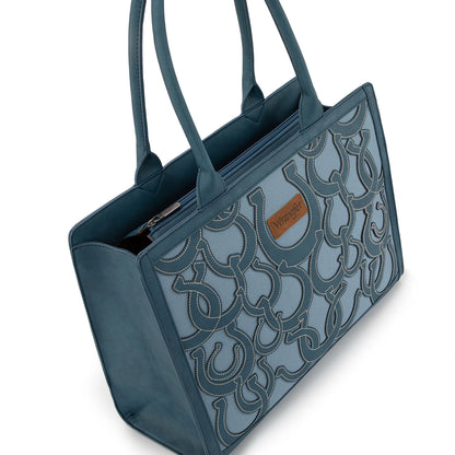 Wrangler Horseshoe Cutout Carry-All Large Tote Bag - Jean - WG292-8110JN