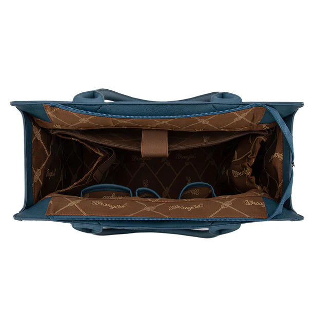 Wrangler Horseshoe Cutout Carry-All Large Tote Bag - Jean - WG292-8110JN