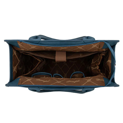 Wrangler Horseshoe Cutout Carry-All Large Tote Bag - Jean - WG292-8110JN