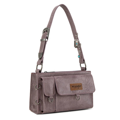 Wrangler Buckle Charm Small Shoulder Bag - Purple - WG300-523