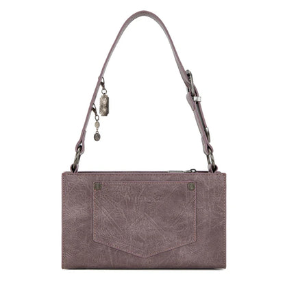 Wrangler Buckle Charm Small Shoulder Bag - Purple - WG300-523