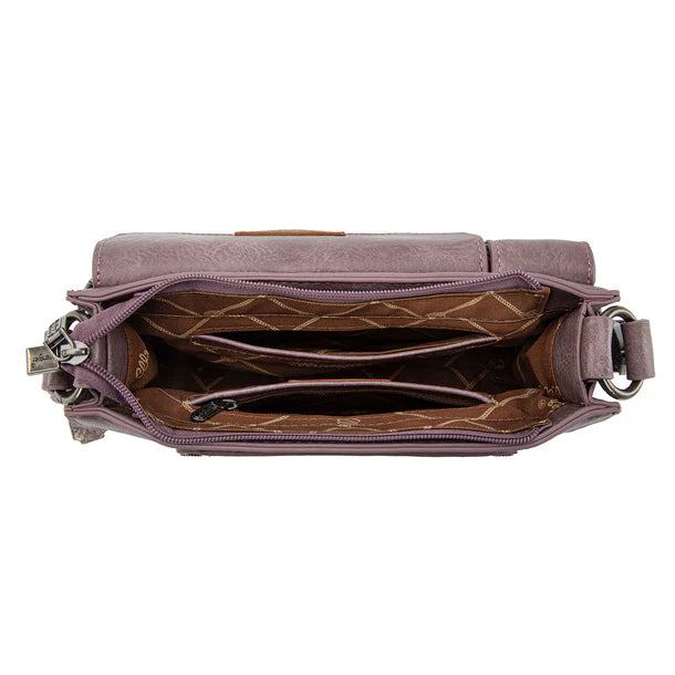 Wrangler Buckle Charm Small Shoulder Bag - Purple - WG300-523
