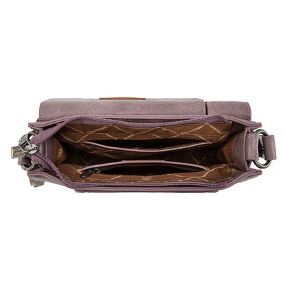 Wrangler Buckle Charm Small Shoulder Bag - Purple - WG300-523