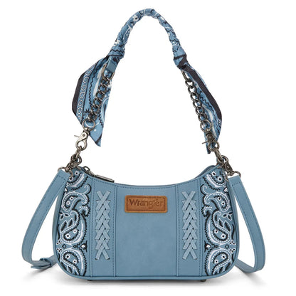 Wrangler Braided Paisley Bandana Shoulder Bag - WG331-818