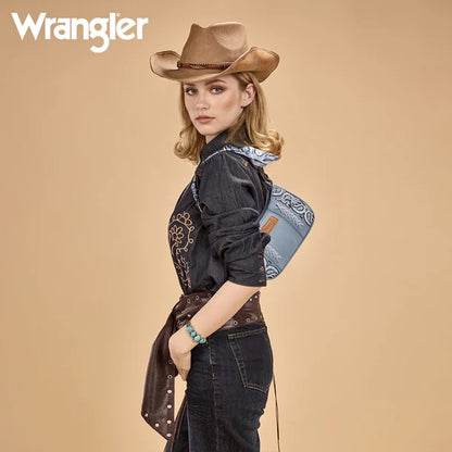 Wrangler Braided Paisley Bandana Shoulder Bag - WG331-818