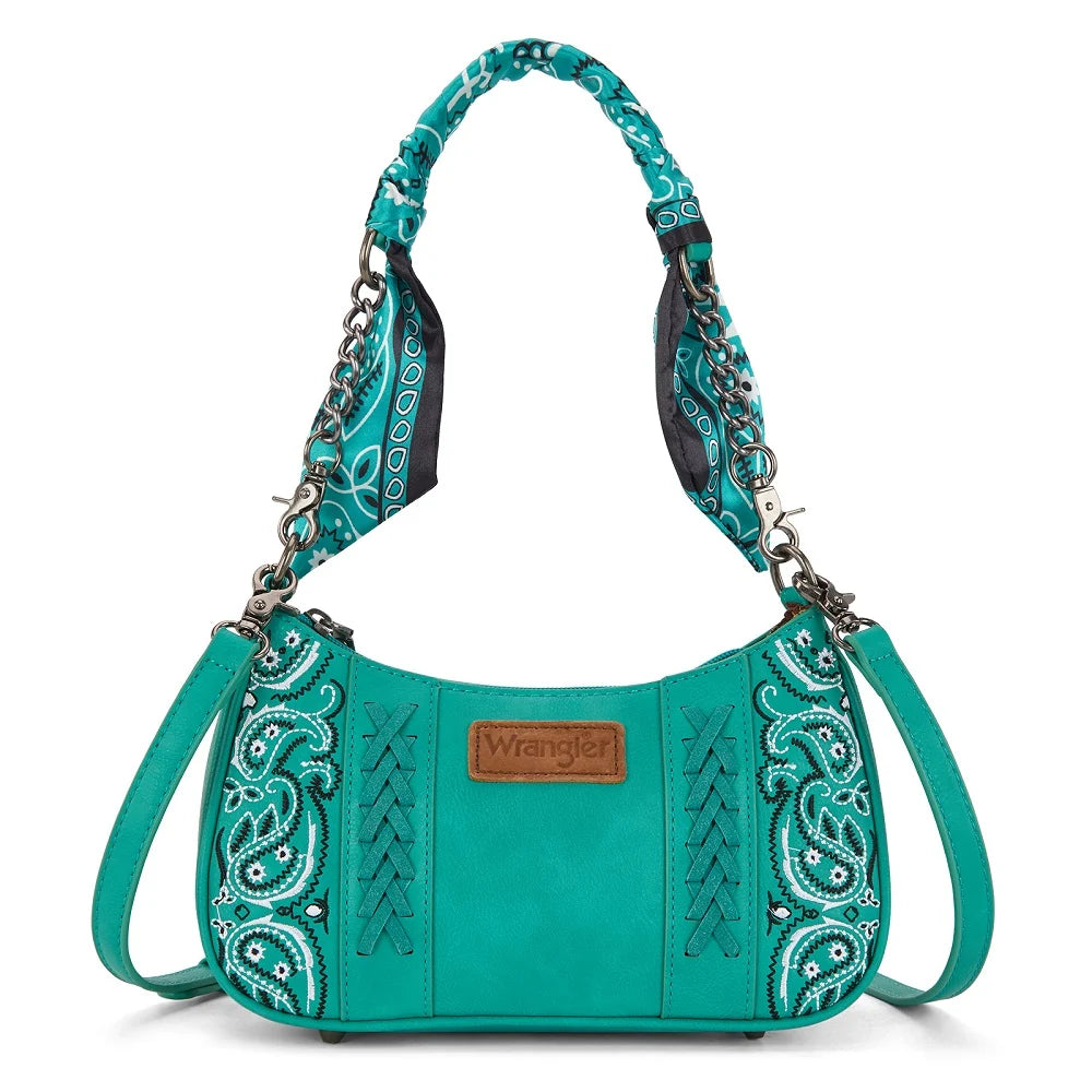 Wrangler Braided Paisley Bandana Shoulder Bag - WG331-818