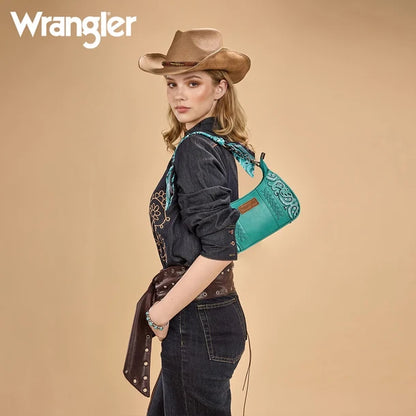 Wrangler Braided Paisley Bandana Shoulder Bag - WG331-818