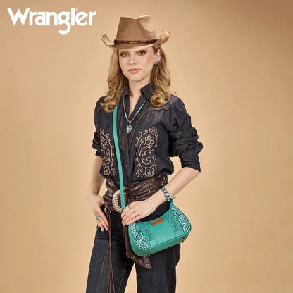 Wrangler Braided Paisley Bandana Shoulder Bag - WG331-818