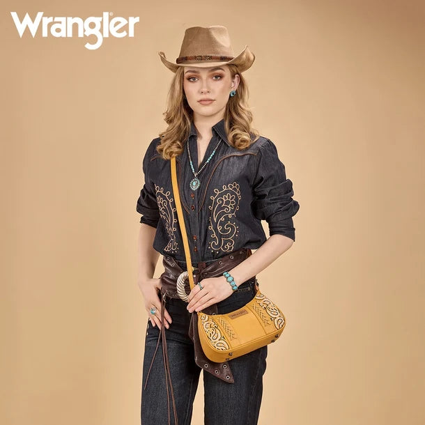 Wrangler Braided Paisley Bandana Shoulder Bag - WG331-818