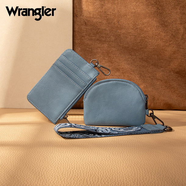 Wrangler Southwestern Art Print Dual Pouch Wristlet