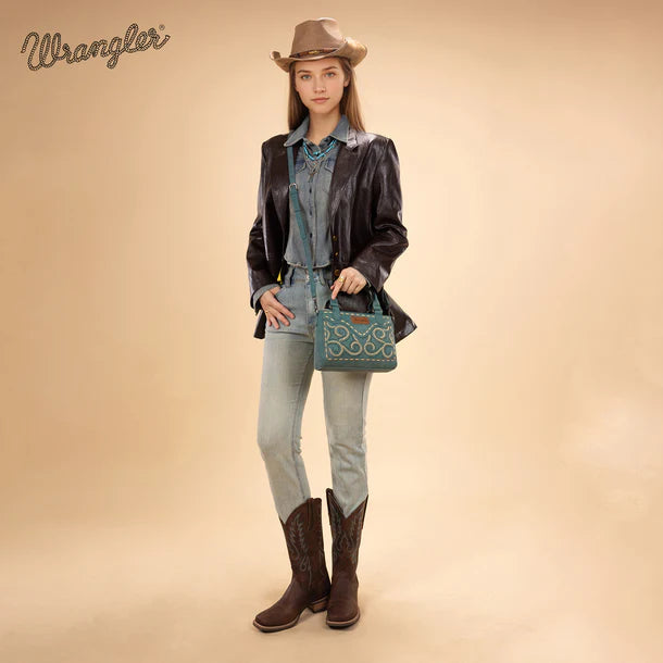 Wrangler Embroidered Swirl Mini Satchel/ Crossbody - WG337-2003