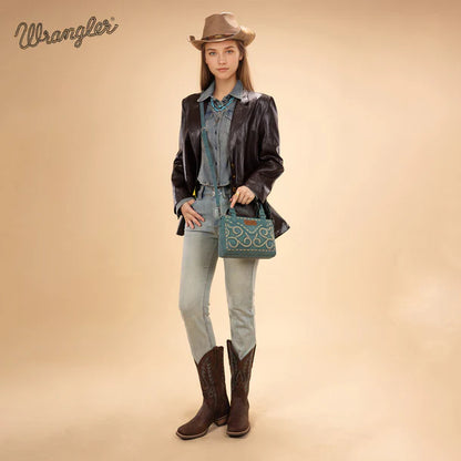 Wrangler Embroidered Swirl Mini Satchel/ Crossbody - WG337-2003