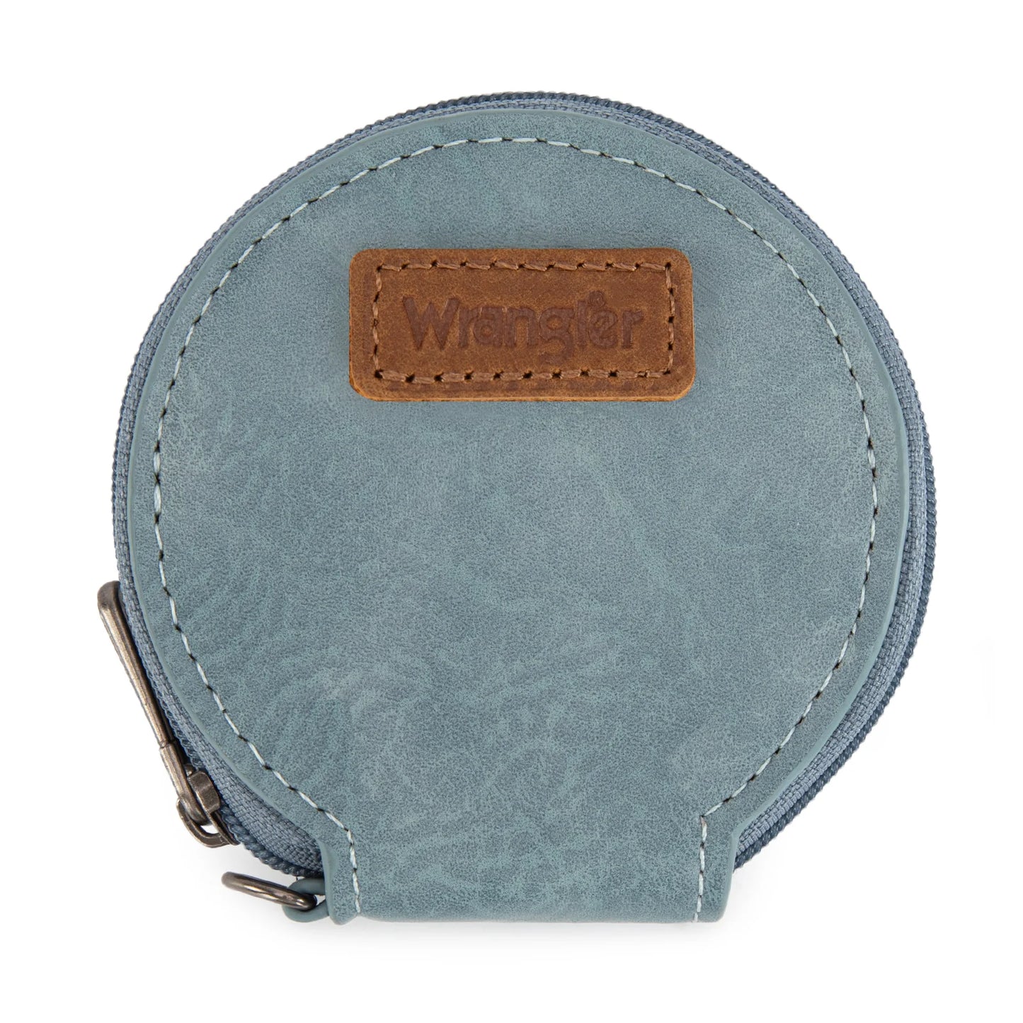 Wrangler Leopard Print Dual Pouch Wristlet with Zipper Round Case - WG366-W114