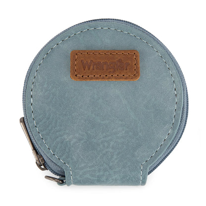 Wrangler Leopard Print Dual Pouch Wristlet with Zipper Round Case - WG366-W114